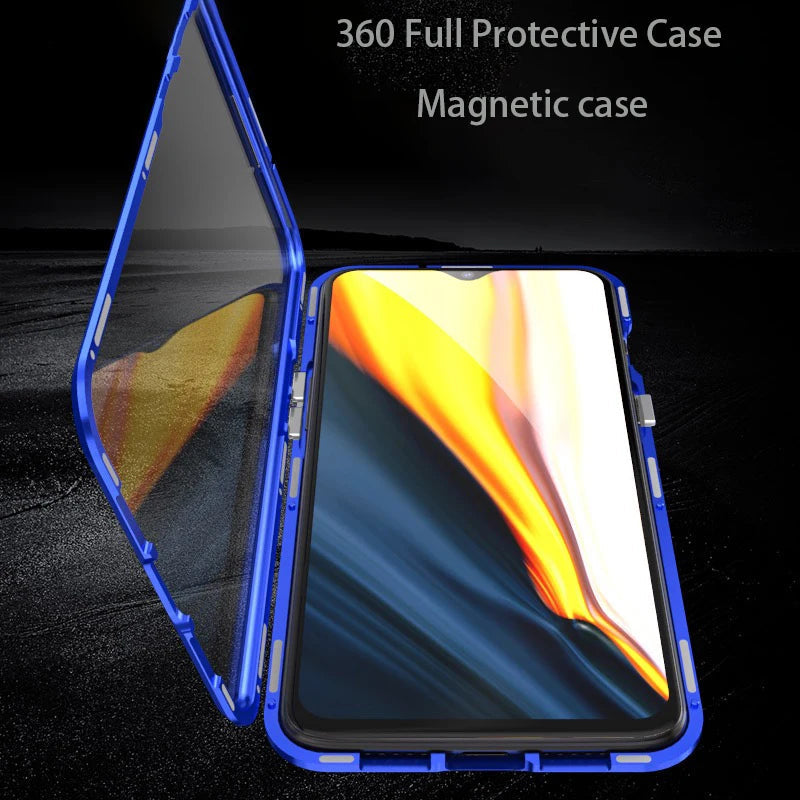 Oneplus 7 Pro Magnetic Case with Dual Glass on Front & Back