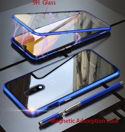 Oneplus 7 Pro Magnetic Case with Dual Glass on Front & Back