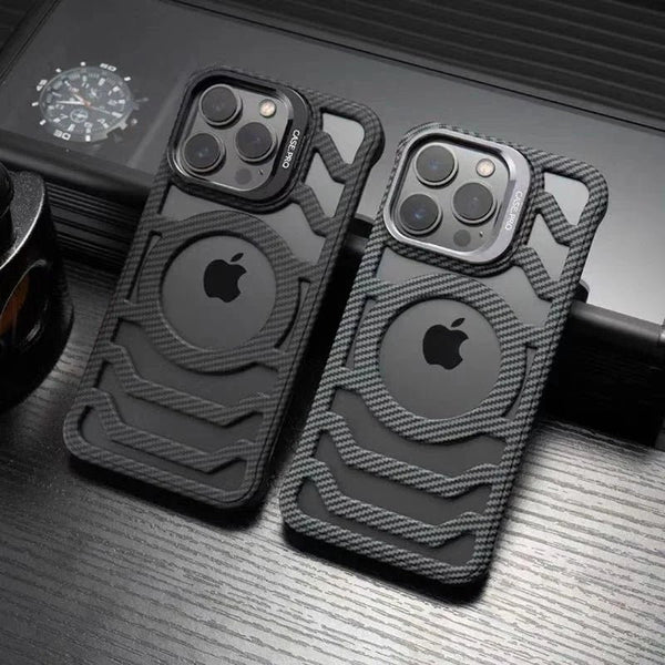 Carbon Fiber Bracket Case - iPhone