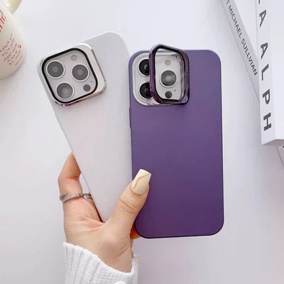 Clear Camera Protector Hidden Stand Case-iPhone