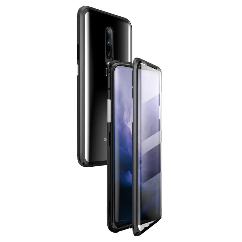 Oneplus 7 Pro Magnetic Case with Dual Glass on Front & Back