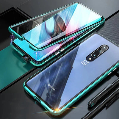 Oneplus 7 Pro Magnetic Case with Dual Glass on Front & Back