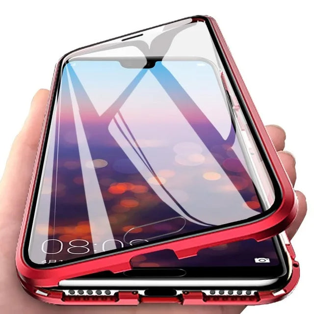 Oneplus 7 Pro Magnetic Case with Dual Glass on Front & Back